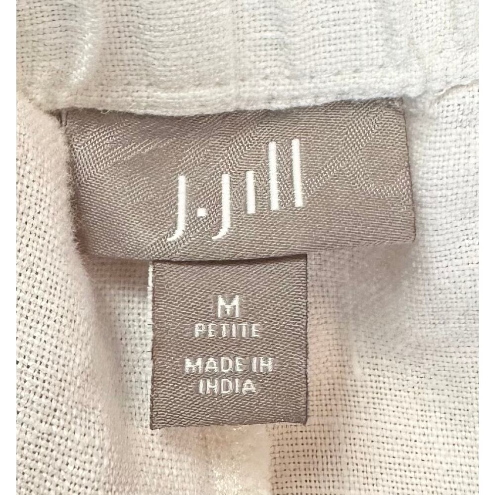 J. Jill Easy Pure Linen Wide Leg Crop Pants White Size Petite MP - Picture 6 of 7